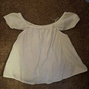 Women's Madewell Off The Shoulder White Shirt Size XS